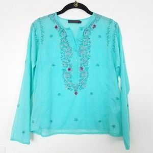 ANTIK BATIK Girl's Tess Kurta Embroidered Tunic Top 14.